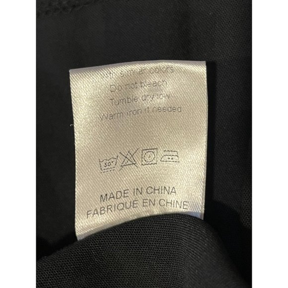 Vintage Womens A Line Tank Dress Front Button Ruffle Hem Sleeveless Black Size S - Picture 7 of 8